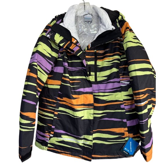 Columbia Nordic Point Printed Interchange Jacket 3-in-1 Zebra Stripe Women's XXL - Picture 1 of 10